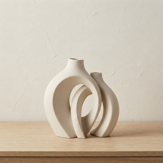 Chic Boho Ceramic Vases Set